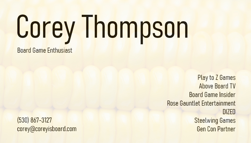 Corey Thompson Business Card